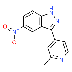 3-(2-methylpyridin-4-yl)-5-nitro-1H-indazole结构式