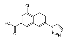 4-chloro-7-imidazol-1-yl-5,6-dihydronaphthalene-2-carboxylic acid结构式
