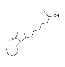 6-[(1R,2R)-3-oxo-2-[(Z)-pent-2-enyl]cyclopentyl]hexanoic acid结构式