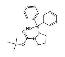 2-(hydroxy(diphenyl)methyl)pyrrolidine-1-carboxylic acid tert-butyl ester结构式