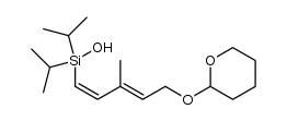 diisopropyl (1Z,3E)-3-methyl-5-(tetrahydropyran-2-yloxy)penta-1,3-dienyl silanol Structure