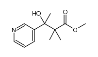 methyl 3-hydroxy-2,2-dimethyl-3-(pyridin-3-yl)butanoate结构式
