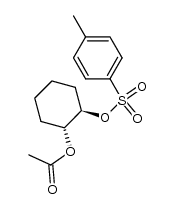 (+/-)-trans-1-acetoxy-2-(toluene-4-sulfonyloxy)-cyclohexane结构式