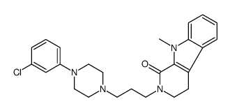 2-[3-[4-(3-chlorophenyl)piperazin-1-yl]propyl]-9-methyl-3,4-dihydropyrido[3,4-b]indol-1-one结构式