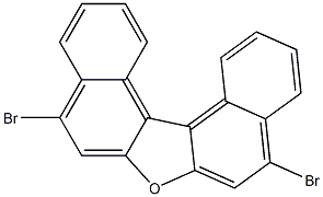 5,9-dibromodinaphtho[2,1-b:1',2'-d]furan Structure