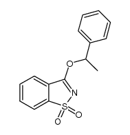 3-(1-phenylethyloxy)-1,2-benzisothiazole 1,1-dioxide结构式