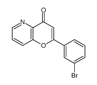 2-(3-bromophenyl)pyrano[3,2-b]pyridin-4-one结构式