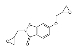 6-(oxiran-2-ylmethoxy)-2-(oxiran-2-ylmethyl)-1,2-benzothiazol-3-one Structure