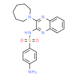 4-Amino-N-[3-(1-azepanyl)-2-quinoxalinyl]benzenesulfonamide结构式