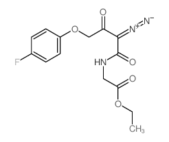 Glycine,N-[2-diazo-4-(4-fluorophenoxy)-1,3-dioxobutyl]-, ethyl ester Structure