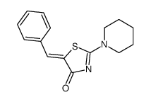 5-benzylidene-2-piperidin-1-yl-1,3-thiazol-4-one结构式