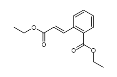 (E)-ethyl 2-(3-ethoxy-3-oxoprop-1-en-1-yl)benzoate结构式