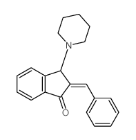 1H-Inden-1-one,2,3-dihydro-2-(phenylmethylene)-3-(1-piperidinyl)- Structure