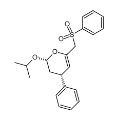 (2R,4R)-2-isopropoxy-4-phenyl-6-((phenylsulfonyl)methyl)-3,4-dihydro-2H-pyran结构式
