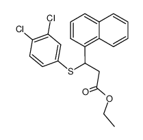 ethyl 3-(3,4-dichlorophenylthio)-3-(1-naphthyl)propanoate结构式