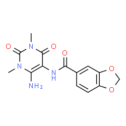 1,3-Benzodioxole-5-carboxamide,N-(6-amino-1,2,3,4-tetrahydro-1,3-dimethyl-2,4-dioxo-5-pyrimidinyl)- picture