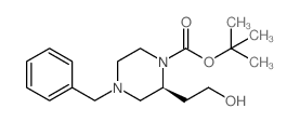 (S)-TERT-BUTYL 4-BENZYL-2-(2-HYDROXYETHYL)PIPERAZINE-1-CARBOXYLATE Structure