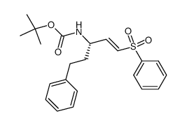 (3S)-N-(1-benzenesulfonyl-5-phenyl-pent-1-en-3-yl)carbamic acid tert-butyl ester Structure