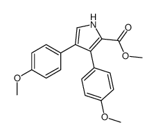methyl 3,4-bis(4-methoxyphenyl)-1H-pyrrole-2-carboxylate结构式