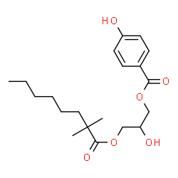Benzoic acid, 4-hydroxy-, 2-hydroxy-3-(1-oxoneodecyl)oxypropyl ester结构式