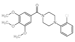 [4-(2-chlorophenyl)piperazin-1-yl]-(3,4,5-trimethoxyphenyl)methanone结构式