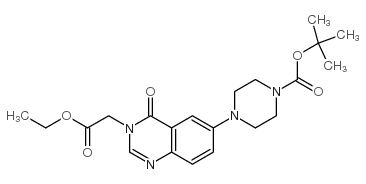 1-N-BOC-4-(3-ETHOXYCARBONYLMETHYL-4-OXO-3,4-DIHYDRO-QUINAZOLIN-6-YL)PIPERAZINE picture