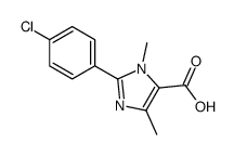2-(4-CHLOROPHENYL)-1,4-DIMETHYL-1H-IMIDAZOLE-5-CARBOXYLIC ACID structure