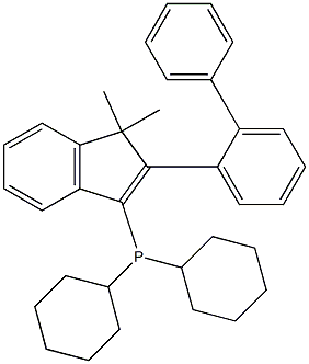 (2-[1,1'-biphenyl]-2-yl-1,1-dimethyl-1H-inden-3-yl)dicyclohexylPhosphine结构式