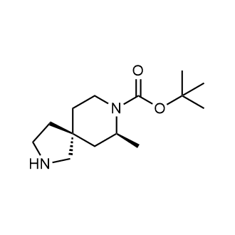 (5R,7S)-7-甲基-2,8-二氮杂螺[4.5]癸烷-8-羧酸叔丁酯结构式