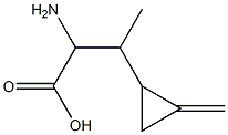 α-Amino-β-methyl-2-methylenecyclopropanepropionic acid Structure