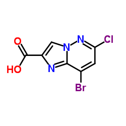 8-Bromo-6-chloroimidazo[1,2-b]pyridazine-2-carboxylic acid结构式