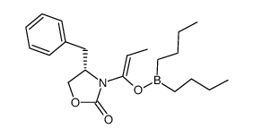 di-n-butylboron enolate of (S)-4-benzyl-N-propionyl-2-oxazolidinone结构式