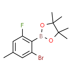 2-Bromo-6-fluoro-4-methylphenylboronic acid pinacol ester structure