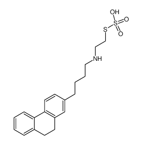 Thioschwefelsaeure-S-(2-<4-(9,10-dihydro-2-phenanthryl)-butylamino>-ethyl)ester结构式
