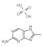 8-iodo-7H-purin-2-amine,sulfuric acid结构式