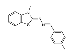 4-methyl-benzaldehyde (3-methyl-3H-benzothiazol-2-ylidene)-hydrazone Structure