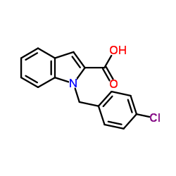 1-(4-Chlorobenzyl)-1H-indole-2-carboxylic acid结构式