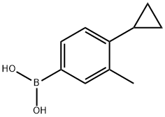 (4-cyclopropyl-3-methylphenyl)boronic acid结构式