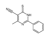 6-methyl-4-phenyl-2-thioxo-1,2-dihydropyrimidine-5-carbonitrile结构式