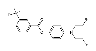 3-Trifluormethylbenzoesaeure-4-(N,N-bis-(2-bromethyl)-amino)-phenylester Structure