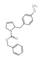 1H-Pyrrole-1-carboxylicacid, 2,5-dihydro-2-[(4-methoxyphenyl)methyl]-, phenylmethyl ester Structure