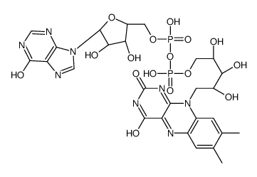 [[(2R,3S,4R)-3,4-dihydroxy-5-(6-oxo-3H-purin-9-yl)oxolan-2-yl]methoxy-hydroxyphosphoryl] [(2S,3R,4R)-5-(7,8-dimethyl-2,4-dioxobenzo[g]pteridin-10-yl)-2,3,4-trihydroxypentyl] hydrogen phosphate结构式