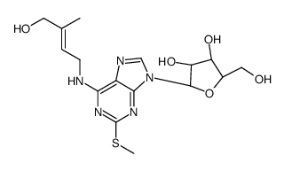 N(6)-(4-hydroxyisopentenyl)-2-methylthioadenosine结构式