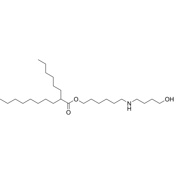 6-((4-Hydroxybutyl)amino)hexyl 2-hexyldecanoate结构式