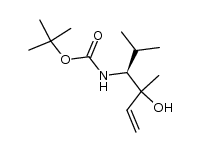 (4S)-4-N-(tert-butyloxycarbonyl)amino-3-hydroxy-3,5-dimethylhex-1-ene Structure