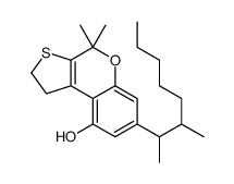 4,4-dimethyl-7-(3-methyloctan-2-yl)-1,2-dihydrothieno[2,3-c]chromen-9-ol结构式