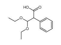 3,3-diethoxy-2-phenyl-propionic acid结构式