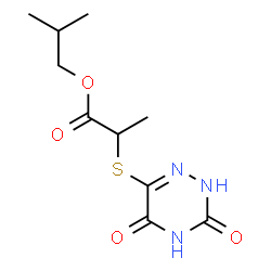 isobutyl 2-[(3,5-dioxo-2,3,4,5-tetrahydro-1,2,4-triazin-6-yl)sulfanyl]propanoate Structure
