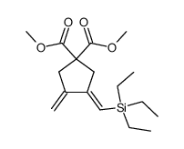 (E)-1,1-dicarbomethoxy-3-methylene-4-(triethylsilylmethylene)cyclopentane Structure