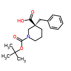 1,3-Piperidinedicarboxylic acid, 3-(phenylmethyl)-, 1-(1,1-dimethylethyl) ester, (3R)- Structure